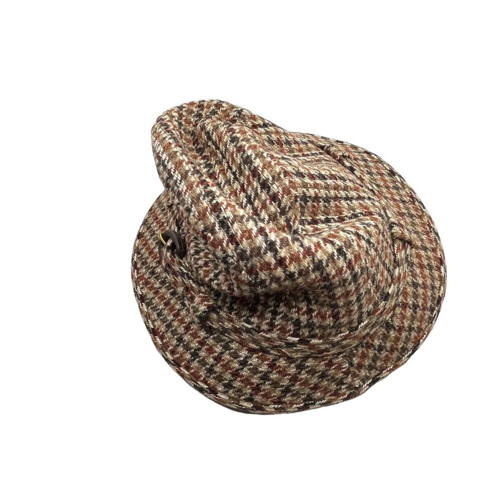 Old Village Shop Hat Fedora Vintage Womens Mens Unisex Houndstooth Grandpa Style - Picture 6 of 16